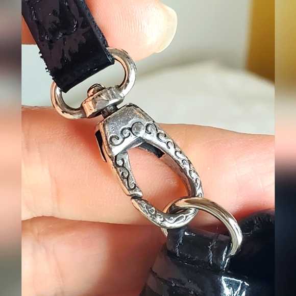 BRIGHTON bag - mini crossbody wallet and phone holder nylon/patent leather bag - Picture 11 of 14